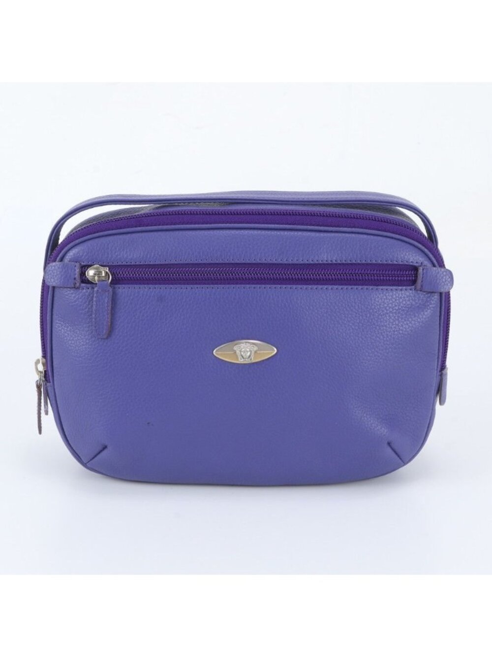 Versace Gianni Leather Handbag Tote Pouch